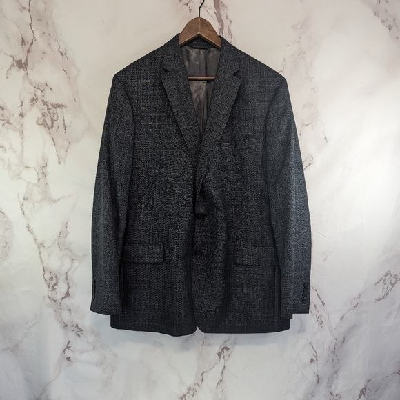 Lauren Ralph Lauren Suit Jacket Mens 46 L Gray Blazer 2 Button Sport Coat - Picture 1 of 10